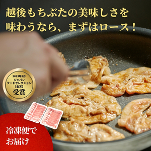 豚肉 越後もちぶた ロース薄切り 1kg (500g×2パック)  | 豚肉 新潟県