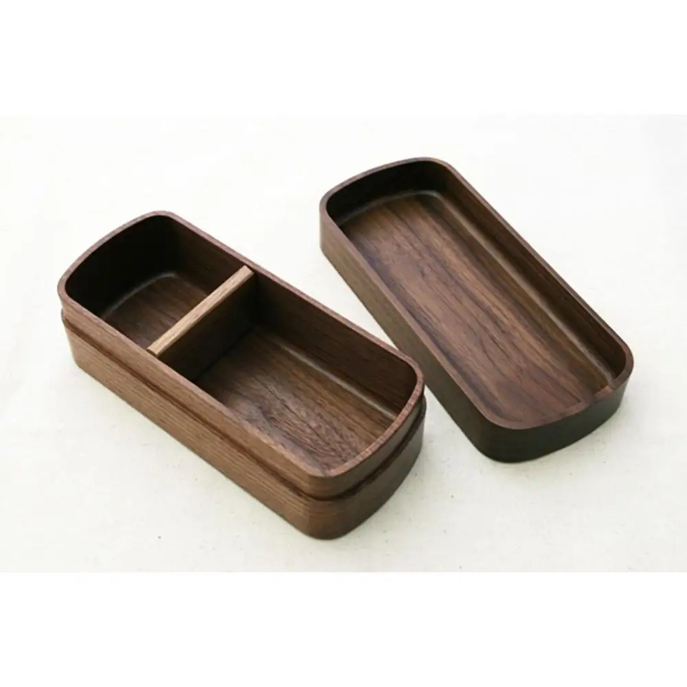 ◇銘木弁当箱 ウォルナット ナノコート 弁当包みセット【オハナ】【TN165】