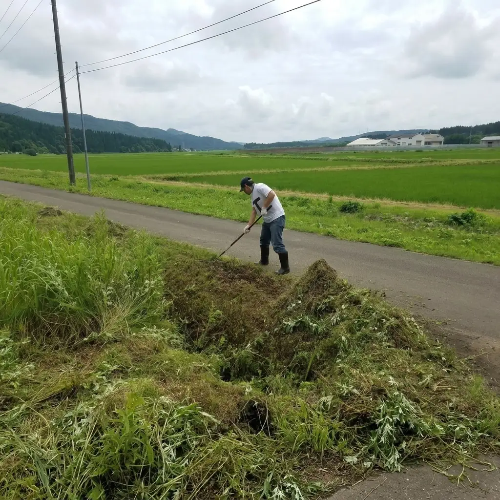 秋田県 能代市 空き家管理 空き地管理 故郷の空き家の庭や空き地の雑草の草刈りをします 対象地域：能代市