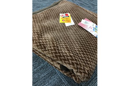 C.R.P加工毛布　クロスマイヤー毛布　シングルサイズ　ブラウン　1枚　11701柄 [0626]