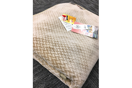 C.R.P加工毛布　ソフトマイヤー毛布　ダブルサイズ　ベージュ　1枚　11701柄 [0629]