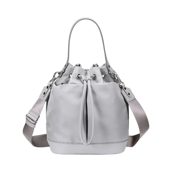 豊岡鞄 TUTUMU sacca Rich S4700RI Sグレー/ 巾着型 2WAY BAG ショルダーバッグ 手提げバッグ ショルダベルト付き レディース 高級 おしゃれ バッグ かばん カバン 鞄 グレー 灰色