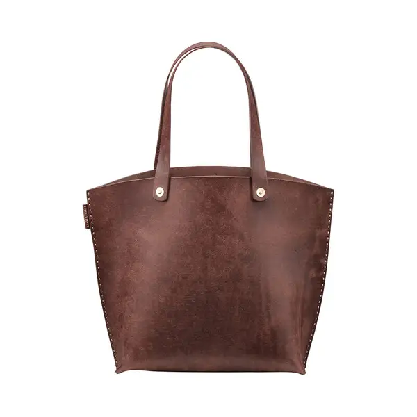 豊岡鞄 haaki Leatherトートバッグ HLB100 チョコラート / KOMOREBI 木和田正昭商店 牛皮革 革 トートバッグ レディース 高級 おしゃれ バッグ かばん カバン 鞄 シンプル デザイン ハンドメイド ブラウン 茶色