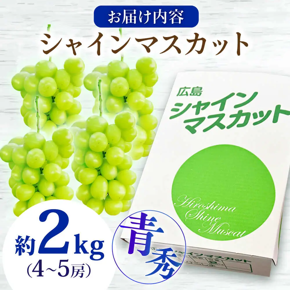 【2026年先行予約】シャインマスカット 2kg 青秀 [APCM004] シャインマスカット