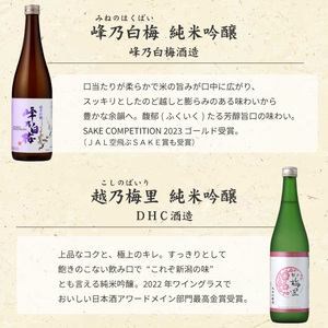 純米吟醸酒・純米酒 のみくらべ3本セット 日本酒 酒 お酒 純米吟醸酒 純米酒 飲み比べ セット 新潟 新潟市