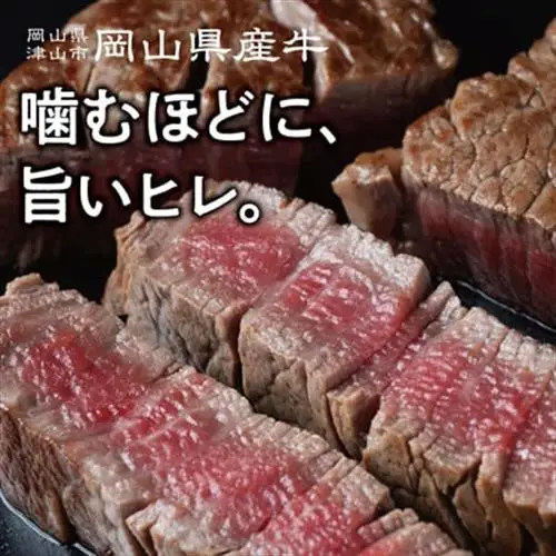 【岡山県産国産牛】やわらかヒレステーキ 4～5枚(500g)牛脂付き【配送不可地域：離島】【1419945】