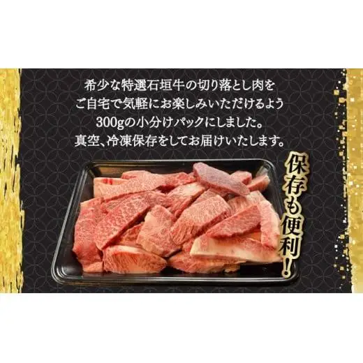 切り落とし焼肉用300g×3パック&石垣牛 MARU秘伝の焼肉タレ100ml×1本 　IM-39