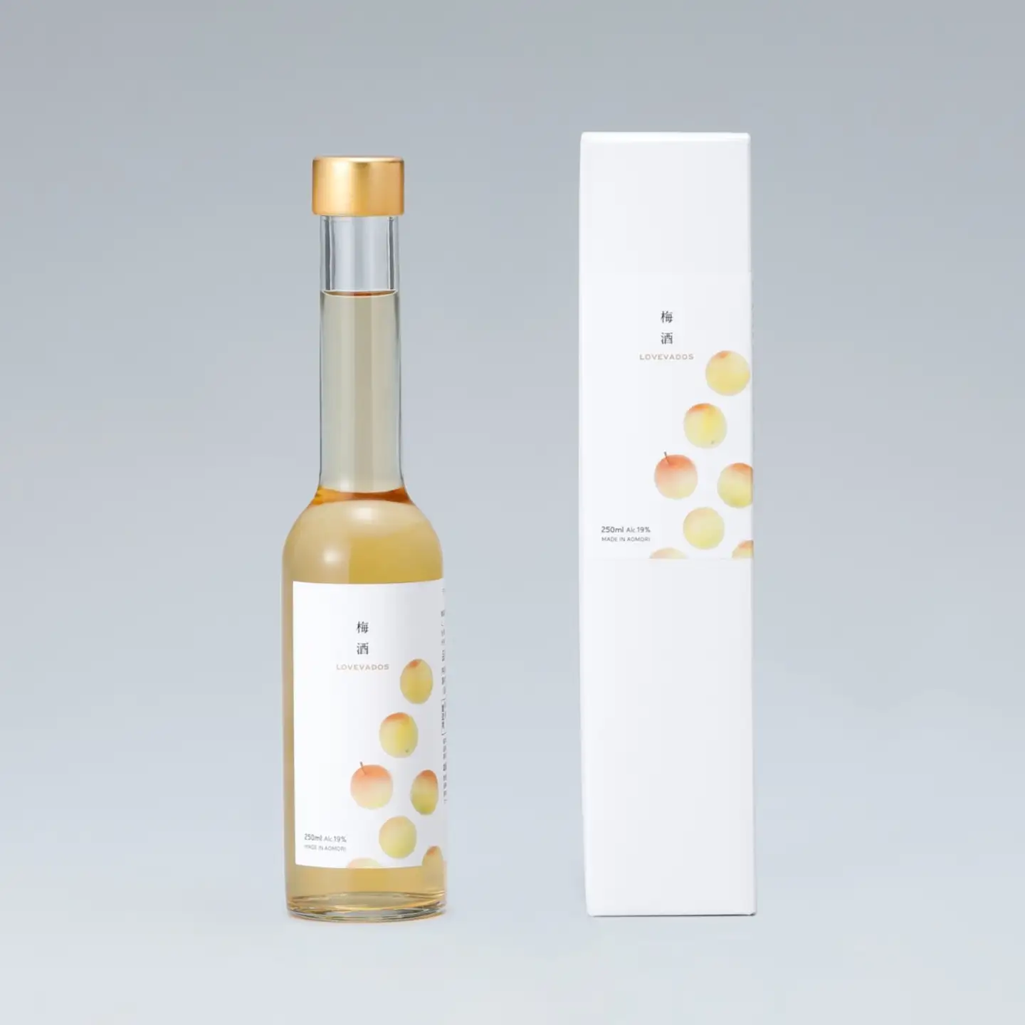 梅酒 アップルブランデー仕込み 250ml 19%（LOVEVADOS梅酒） 青森 完熟梅 りんごうめしゅ