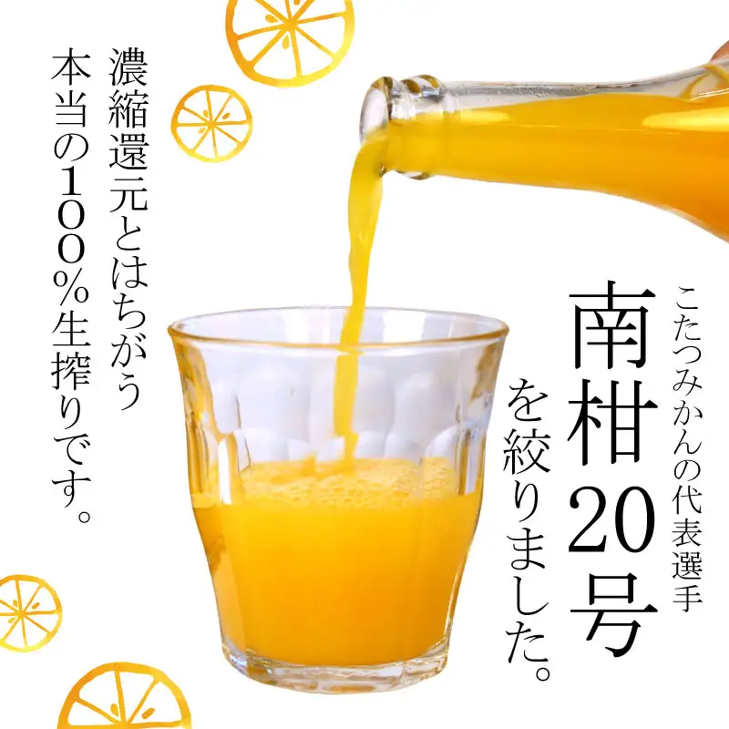 みかんジュース 本物の100％みかんジュース 720ml × 4本 木田柑橘農園 H015-185004
