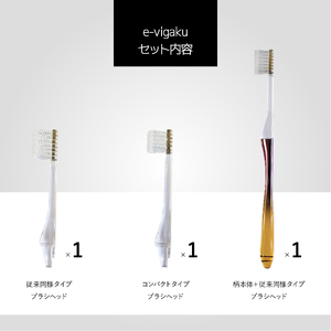 e-vigaku ギフトセット（アプリコットオレンジ） ／ タナベ 歯ブラシ クレンジングブラシ 水だけ すっきり オーラルケア ビガクラボ ハミガキ 大人用 プレゼント 贈り物 奈良県 田原本町