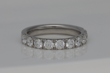 PT999鍛造リング　ハーフエタニティダイヤ10石1.0ct　9000300567