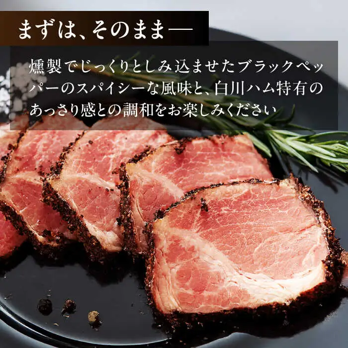 白川ハム パストラミハム 3本セット / 白川町農業開発[AWAH006]パストラミハム