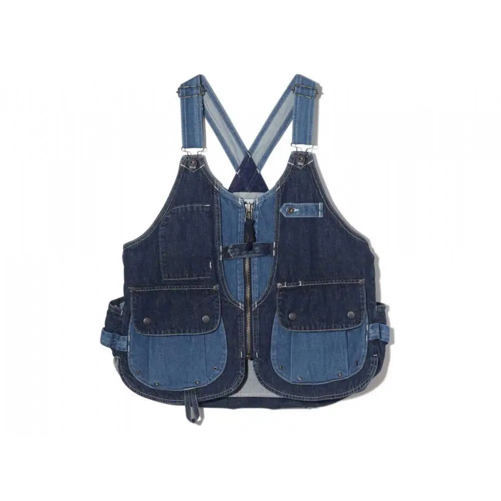 ベスト FUKUYAMA Denim Camping Vest（サイズ：S｜カラー：Indigo） 広島県福山市/株式会社スノーピーク キャンプ デニム レディース メンズ 前開き 春夏 秋冬[BACO002]