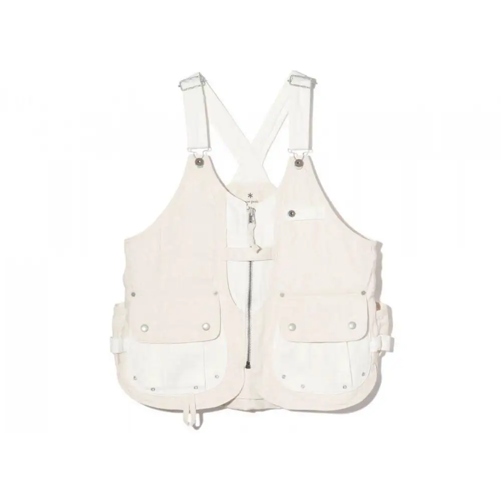 ベスト FUKUYAMA Denim Camping Vest（サイズ：S｜カラー：Ecru） 広島県福山市/株式会社スノーピーク キャンプ デニム レディース メンズ 前開き 春夏 秋冬[BACO005]