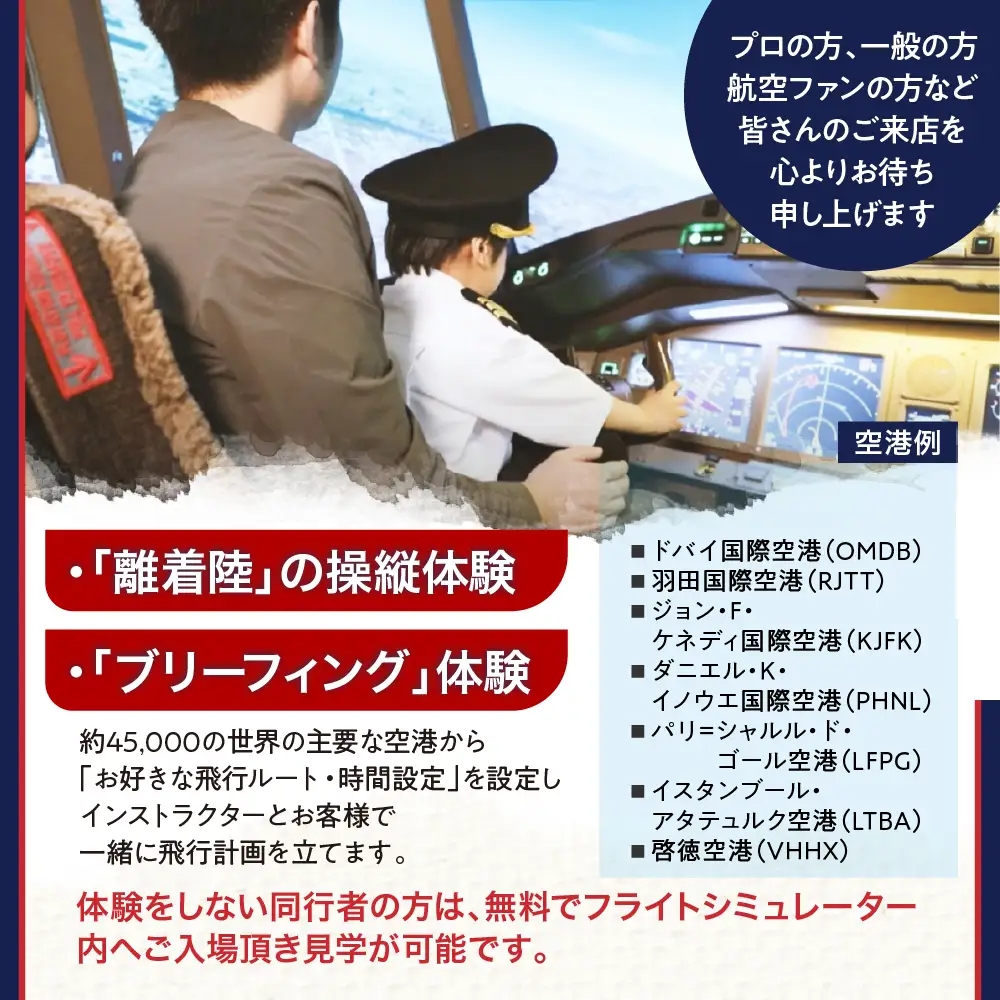 フライトシミュレーター操縦体験70分コース