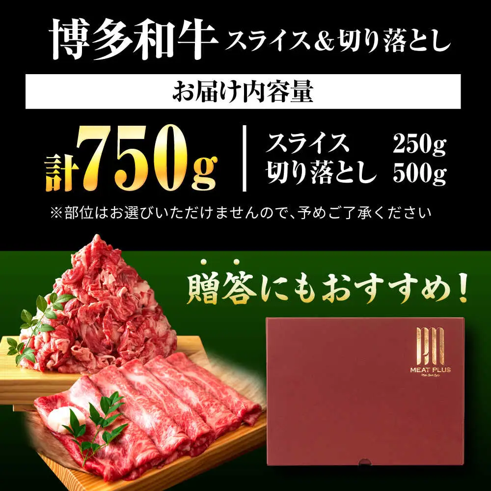 【訳あり】博多和牛 スライス&切り落とし750g [BGAB020]訳あり 牛肉