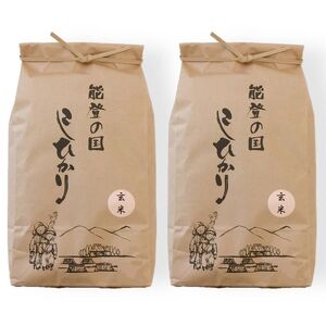 【発送時期が選べる】【定期便】石川県七尾産コシヒカリ「能登の国」玄米10kg＋2kg（6kg×2袋）×3回◇ ※着日指定不可 ※2024年2月上旬～5月下旬頃に順次発送予定