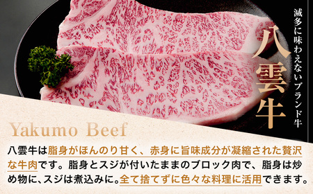 八雲牛 サーロインブロック 500g ※沖縄・離島への配送不可