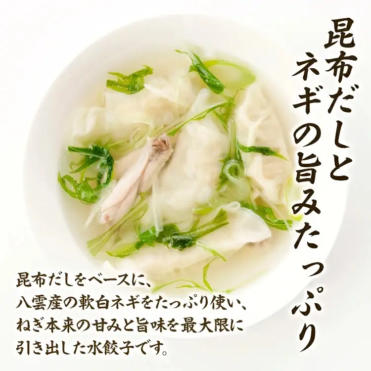 【食感と昆布だしにこだわり】 お酒によく合う軟白ねぎ水餃子 48個(12個×4箱) ※2026年12月～発送
