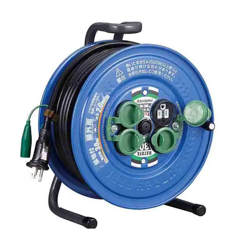 防雨型接地付 サンデーレインボーリール 30m巻 SG-30K