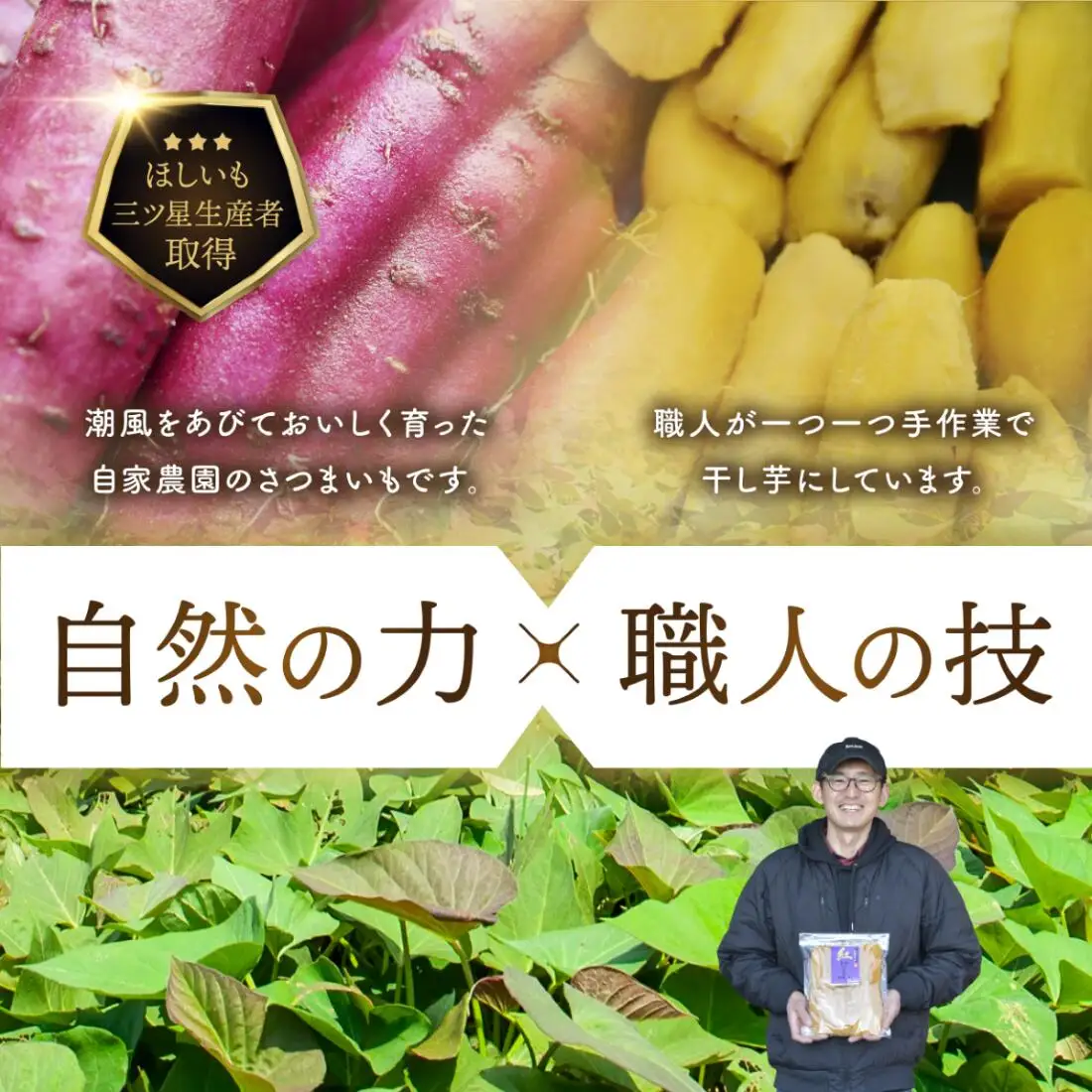 【先行受付】干し芋 1kg 紅はるか Gakeya｜紅はるか 平干し 干しいも  さつまいも 茨城県 ひたちなか市