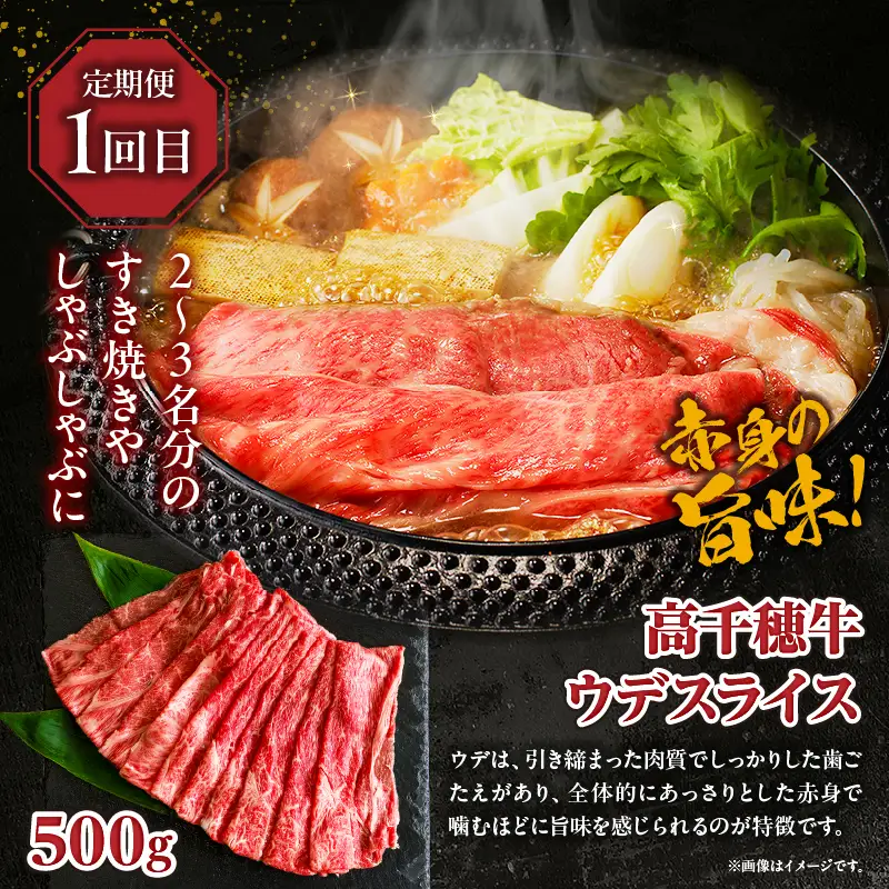 【3か月定期便】高千穂牛ヘルシー定期便 高千穂牛 牛肉 肉 お肉 定期便 定期 国産牛 ブランド牛 黒毛和牛 和牛 ウデ ウデスライス 上モモ モモ 赤身 赤身ブロック すき焼き しゃぶしゃぶ 国産 贈答 贈り物 おかず 普段使い 宮崎県 高千穂_Tk002-t085
