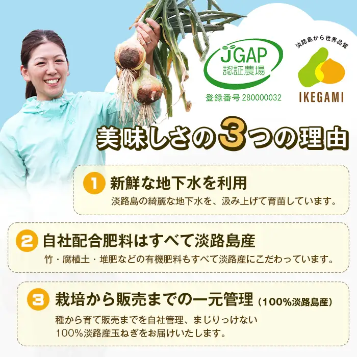 淡路島　池上農場の完熟玉ねぎ「あやたけ」10kg　玉ねぎ