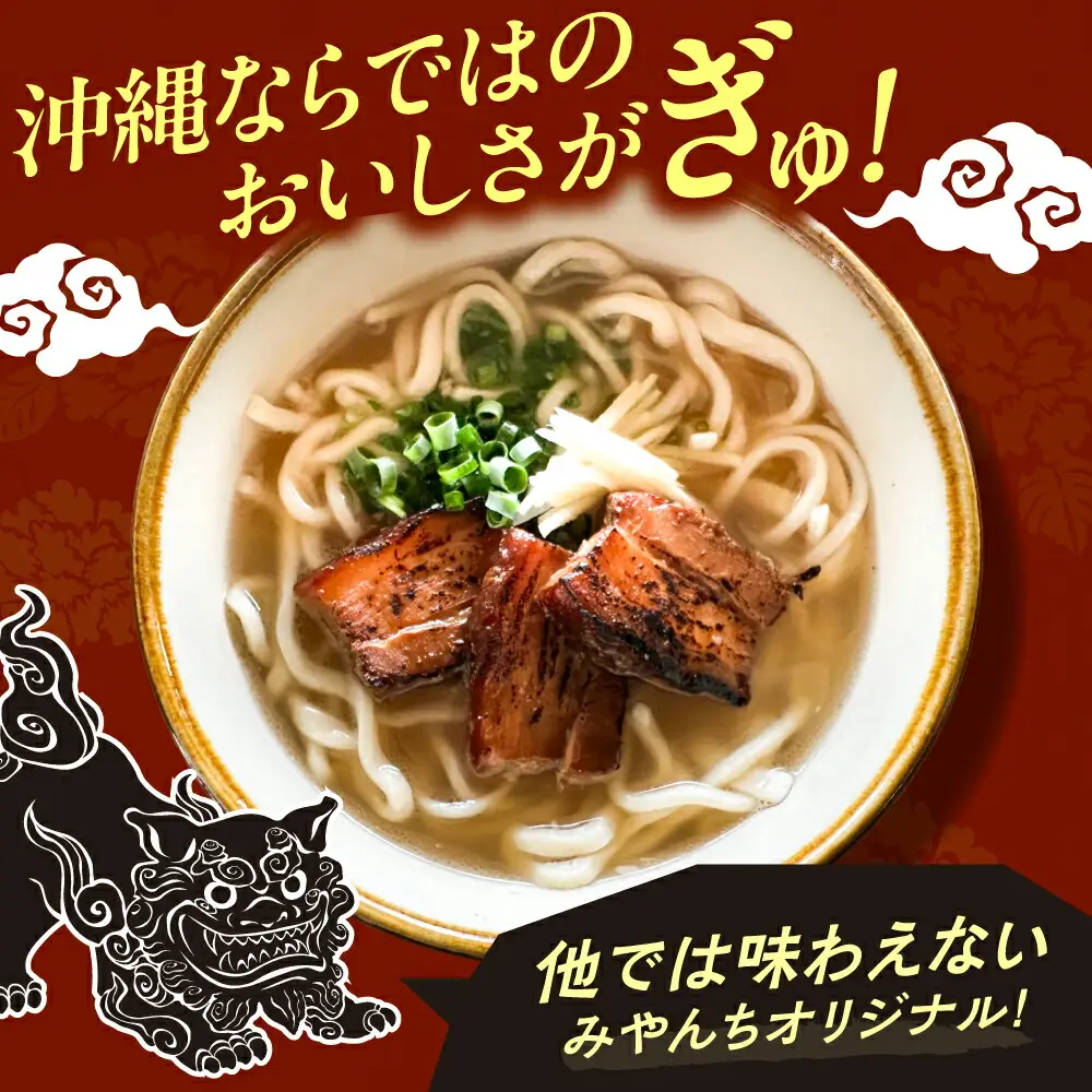 沖縄そば 【有名音楽家がプロデュース】炙り三枚肉そば (2人前)   BCCX003 そば 