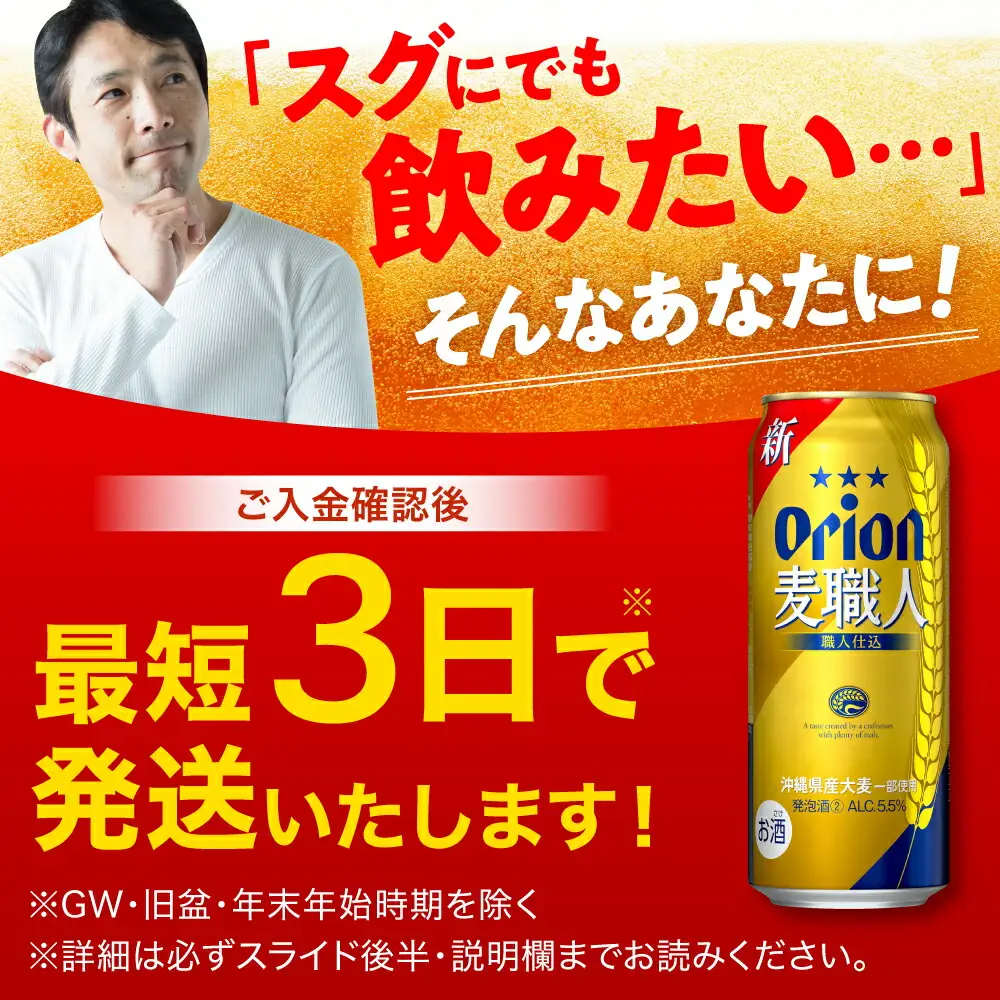 オリオンビール 麦職人 500ml×24本 BCDD008 ビール