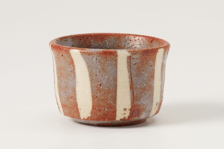 志野ぐい呑　作者：北大路　豊大 【0032-071】陶芸 工芸品 陶器 美濃桃山陶 焼き物