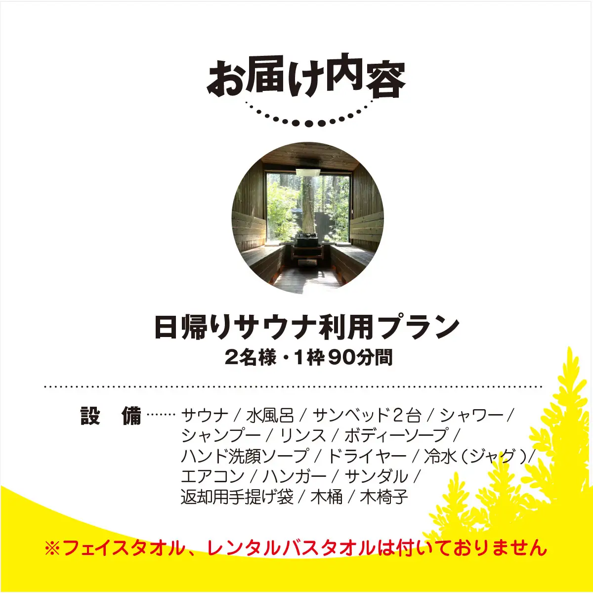 日帰り離れ貸切サウナ利用券 2名様 1回分 【 ふるさと納税 人気 おすすめ ランキング 貸切露天風呂 サウナ お風呂 温泉 大自然 宿泊 千葉県 山武市 送料無料 】 SMCJ006