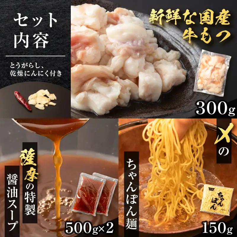 寺師 の 国産牛 もつ鍋 セット 2～3人前 K005-002 肉 牛肉 冷凍