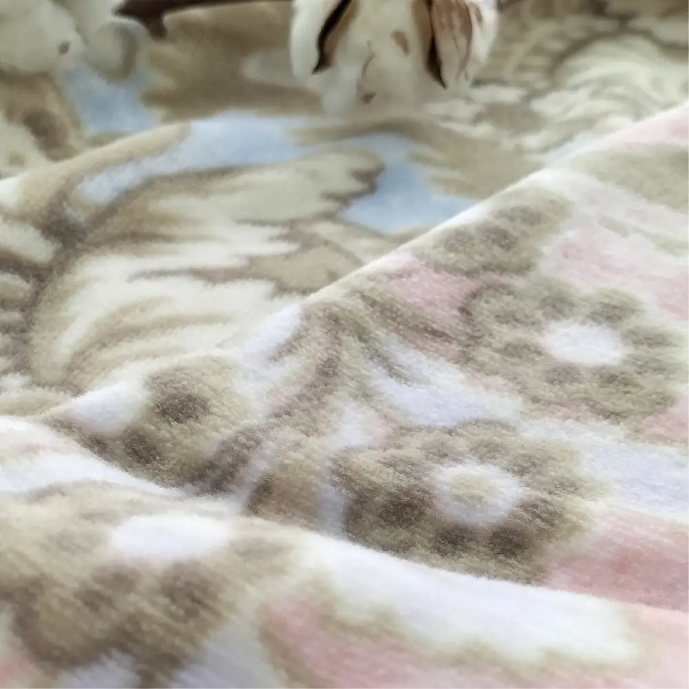 椿オイル加工 ふんわり綿毛布 シングルサイズ 約140×200cm ピンク CNM-300-PI