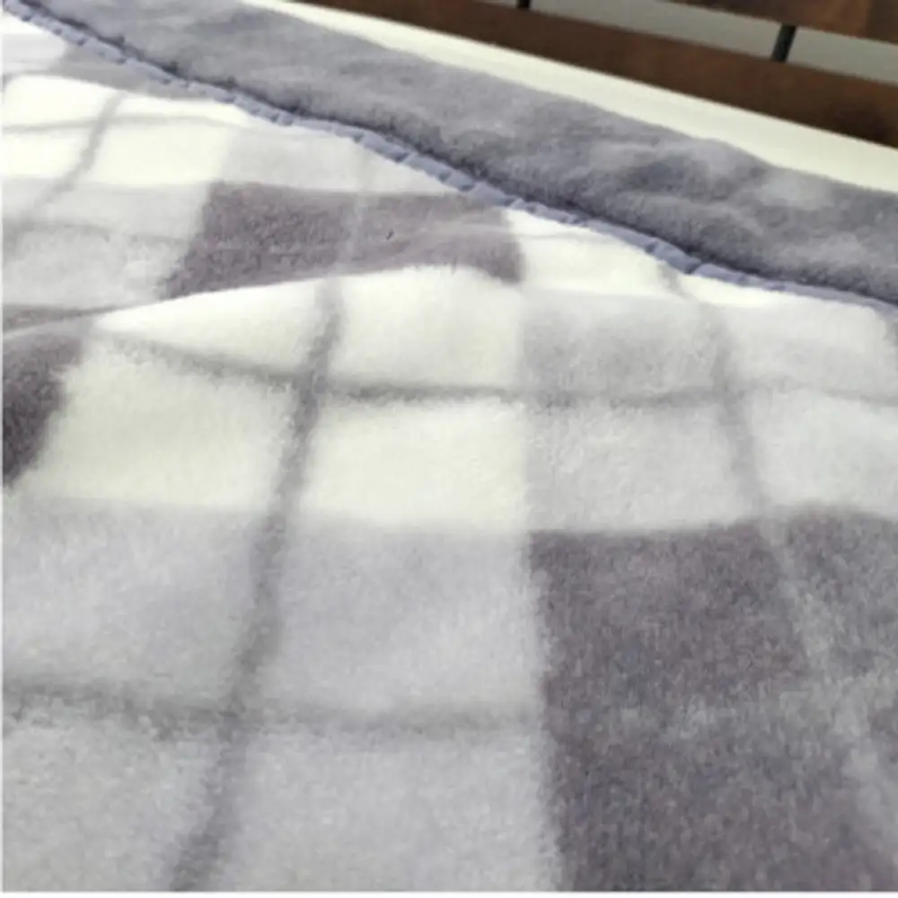 ［ロング］吸湿発熱ボリューム2枚合せ毛布 約140×220cm グレー1枚 JM-2203LGY