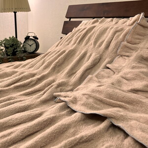 くしゅくしゅコットンケット シングル 140×200cm 1枚 N-FM-3501