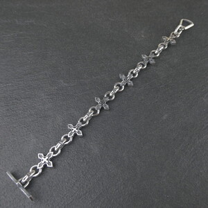 small edge cross bracelet スモール エッジ クロス ブレスレット ｜ 腕輪 シルバー アクセサリー 十字架 モチーフ 925 ブレス ハンドメイド ジュエリー アクセ ファッション 人気 シンプル ギフト プレゼント 年末年始 お中元 お歳暮 内祝い 快気祝い