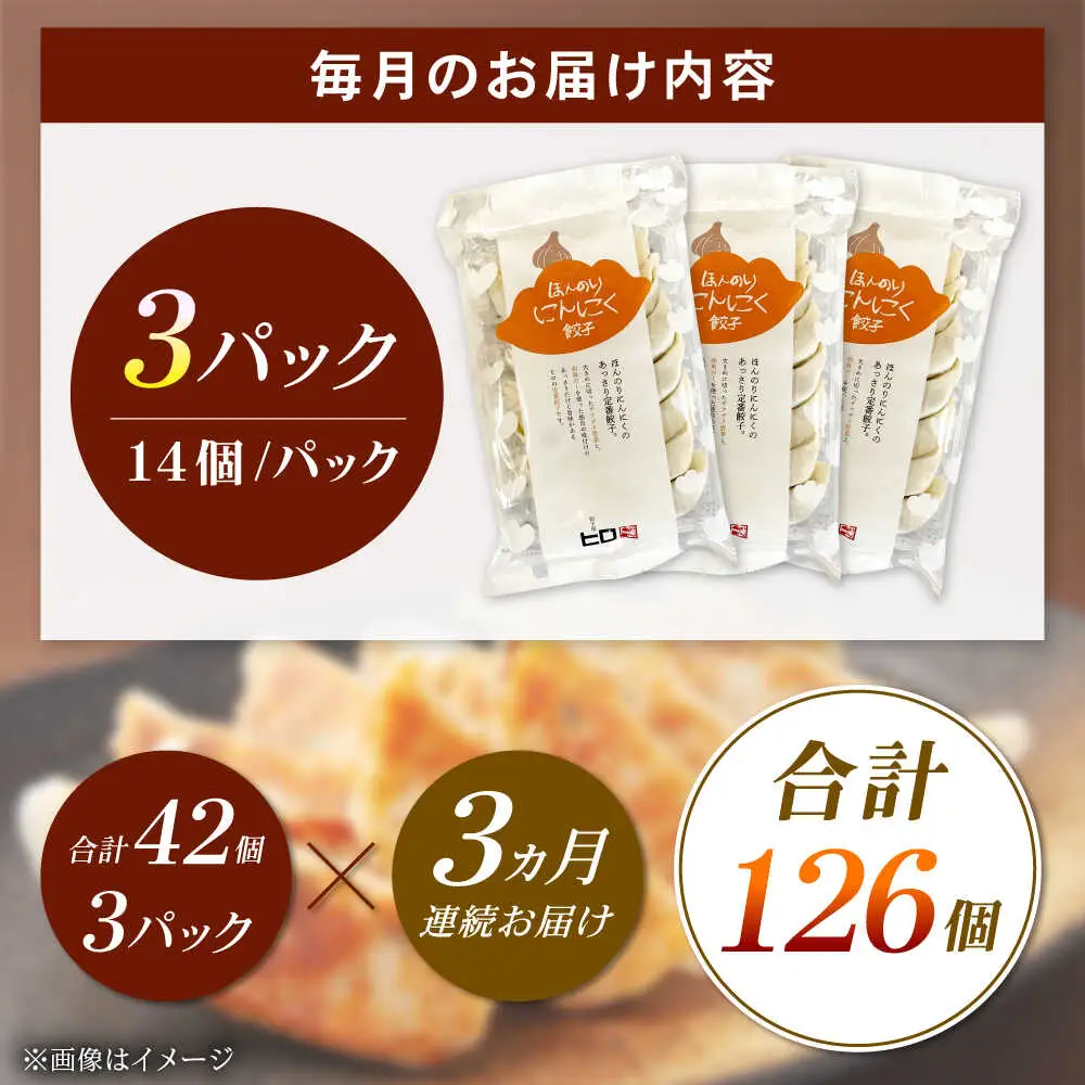 【全3回定期便】【3パック】餃子屋ヒロの ほんのりにんにく餃子 ぎょうざ[BDAS013]