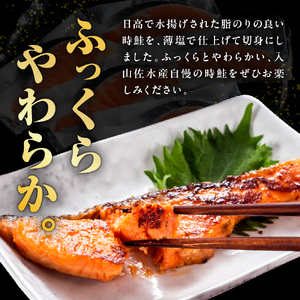 日高産 時鮭切身（80g×10切）【er003-013】さけ サケ シャケ しゃけ 秋鮭 塩鮭 ときしらず トキシラズ 白鮭 シロサケ 塩鮭 塩漬 塩漬け 切身 焼魚 焼き魚 ムニエル 魚 魚介類 魚介 海鮮 海の幸 海産物 加工食品 国産 北海道産 秋 旬 えりも町