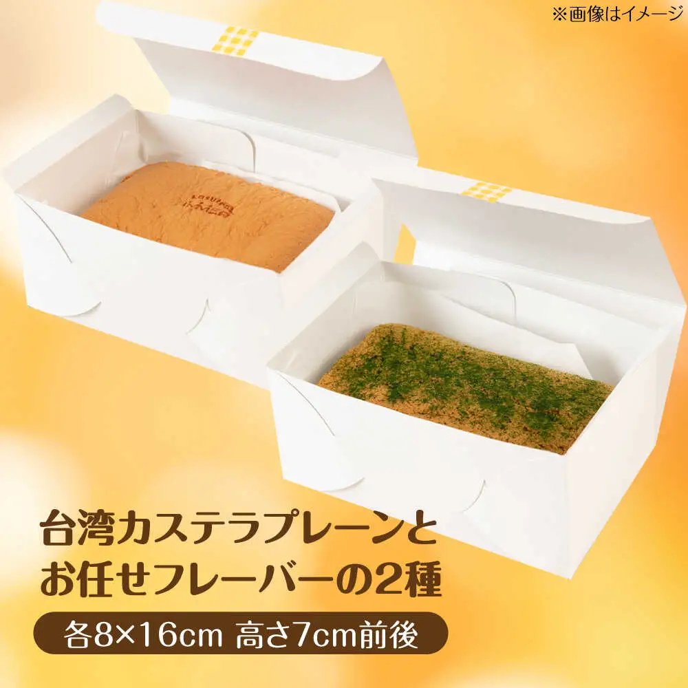 台湾カステラ 2本セット (プレーン/お任せフレーバー) 糸島市 / kasutera IMMER お菓子 デザート [AQP002]
