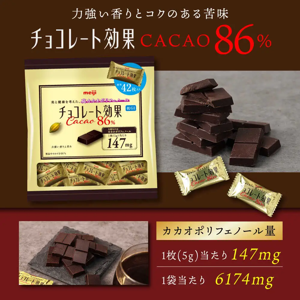 チョコレート効果カカオ86％ 6袋 約250枚 [AOAA058] チョコレート