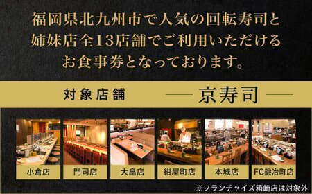 京寿司グループ 20,000円分 お食事券 1,000円券×20枚 食事券 食事チケット チケット ご利用券 寿司 お寿司