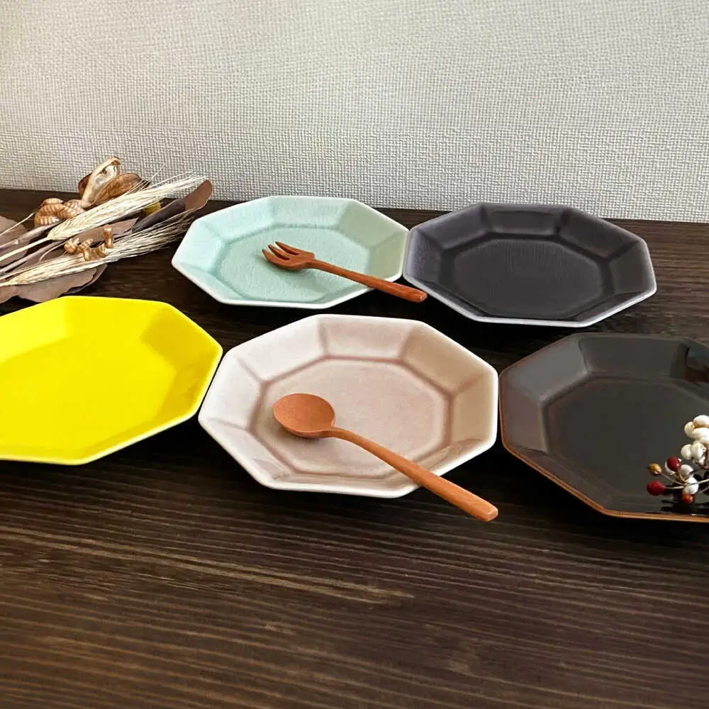 【瀬戸焼】八角皿 14cm 5色セット【株式会社まるたか水野コーポレーション】[BBBF022]デザート 皿