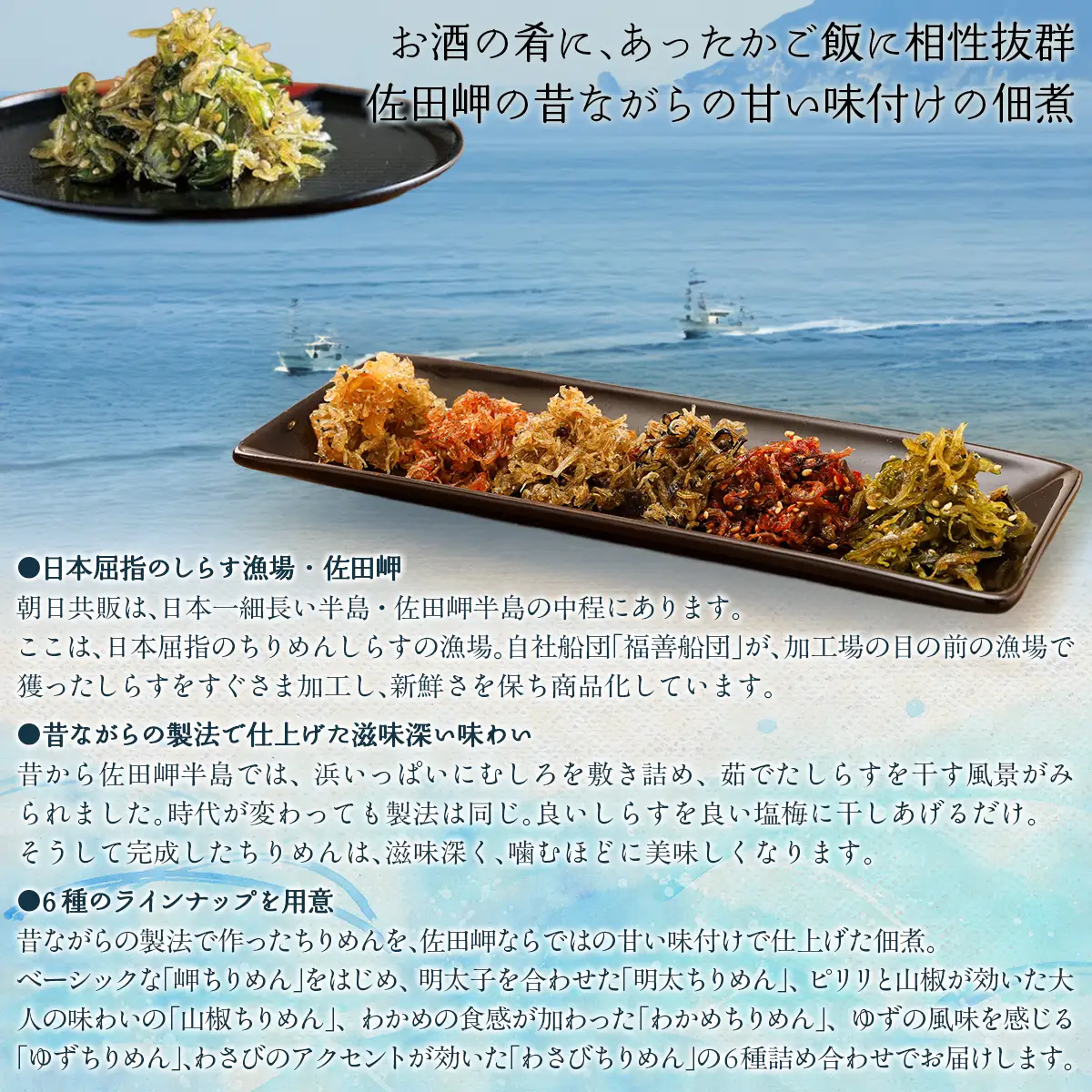 【ご飯のお供に最適】ちりめん佃煮6点セット ※離島への配送不可 IKTB029 