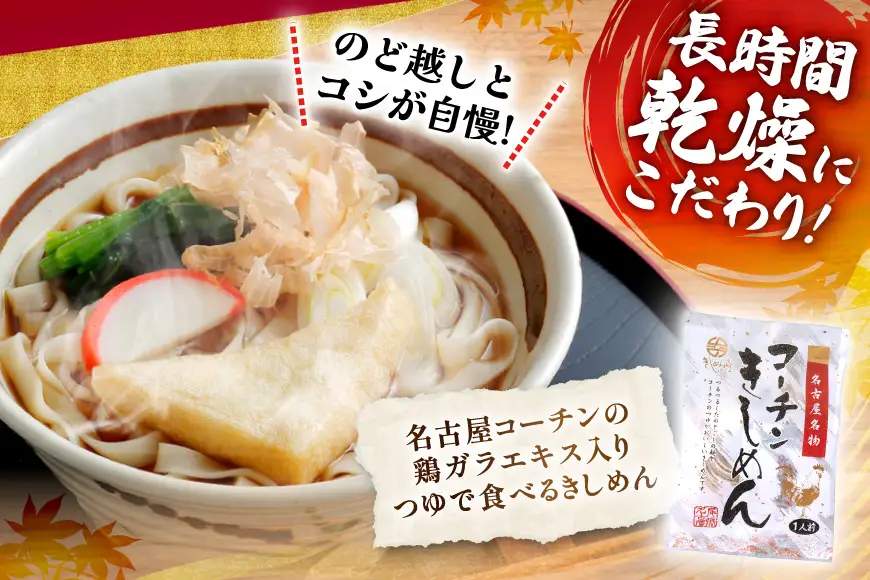 きしめん コーチン手折りきしめん 10食 つゆ付