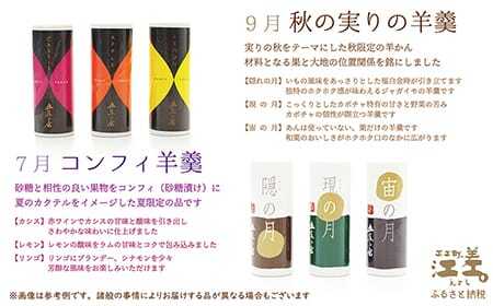 【早期予約】《3か月定期便》五勝手屋羊羹『季節のたより』全3回【令和8年7月～9月】毎月発送　期間限定ようかん　創業150年 五勝手屋本舗　保存料不使用　和菓子　銘菓　名物　贈答用　ギフト　五勝手屋さんの定期便