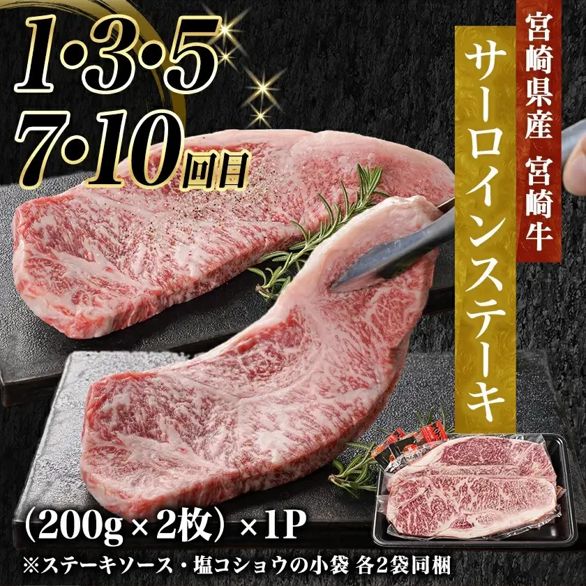 まるゆうの宮崎牛定期便 (10回)〔T227-10-N401〕_(都城市) 宮崎県産 宮崎牛 ローススライス サーロインステーキ リブロース 霜降り モモスライス 定期便