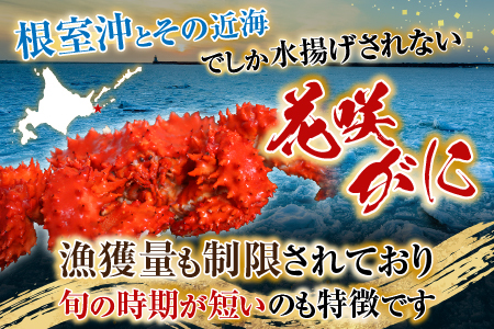 【北海道根室産】花咲ガニ400～500g×3尾 B-28121