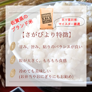 CIB87_令和７年産【（新米）11月以降発送】【玄米】さがびより６ｋｇ（３ｋｇ×２袋）【五つ星お米マイスター厳選！】