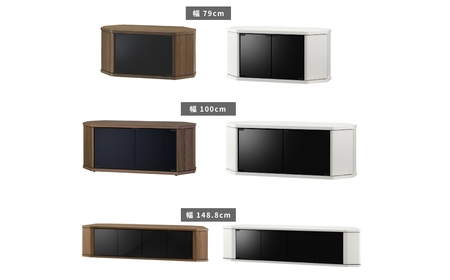 家具 省スペースコーナー対応 テレビボード  幅100cm ホワイト ≪RCA-1000AV-WH≫ 家具 朝日木材