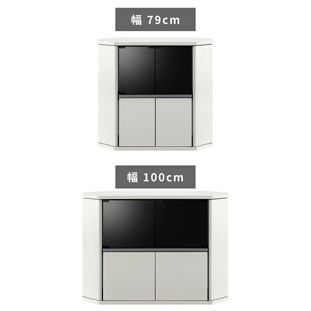 家具 省スペースコーナー対応 テレビボード ハイタイプ 幅79cm ホワイト ≪RCA-7580AV-WH≫ 家具 朝日木材